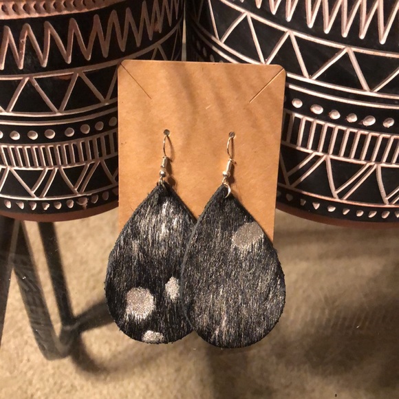 Handmade Leather Teardrop Earrings $16 each pair - Picture 8 of 8